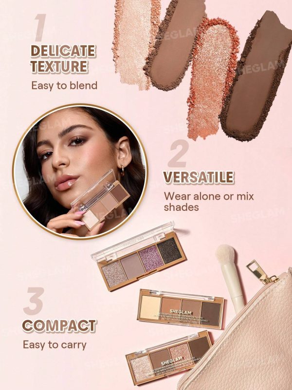 پالت سایه جیبی 4 رنگ شیگلم مدل The Essentials - Image 3